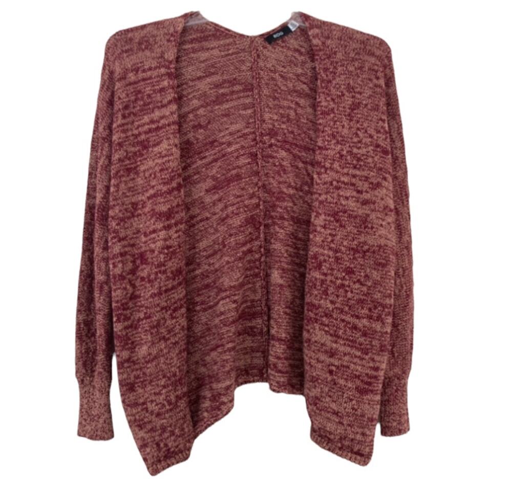 Urban Outfitters BDG Maroon Heathered Knit Open Front Cardigan Sz S